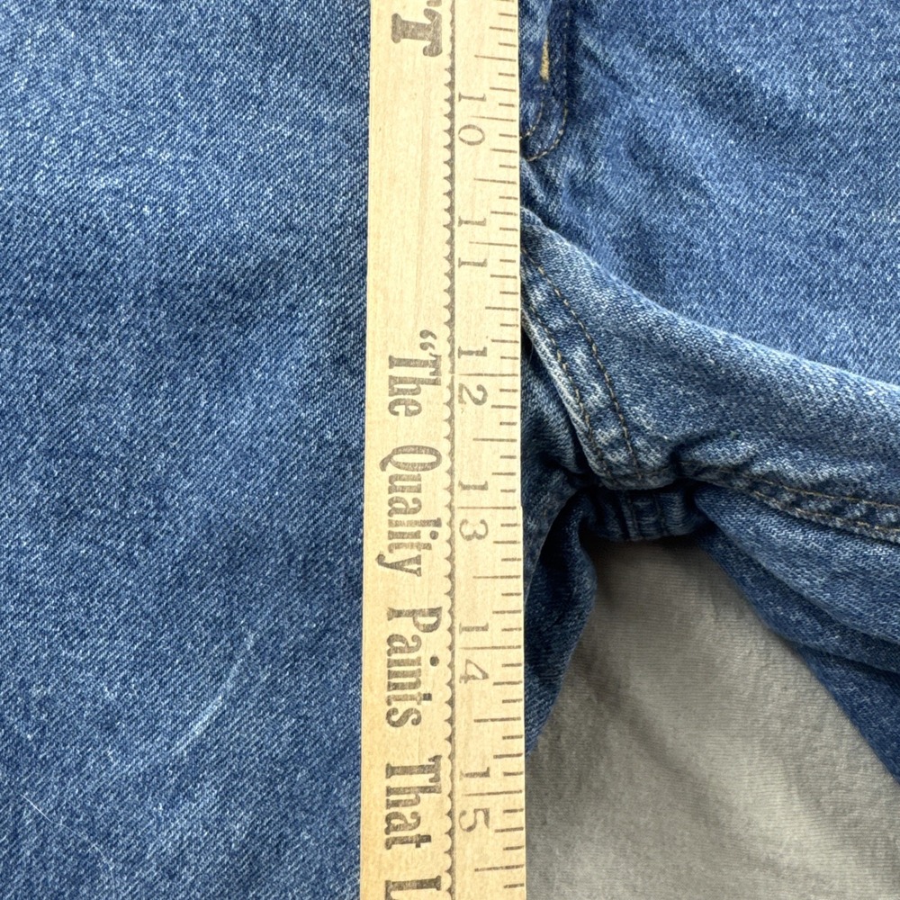 Carhartt Flannel Lines Jeans Men 40x32 Relaxed Fit Blue Denim B172 DST Work READ - Picture 5 of 9